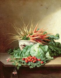 Still Life of Strawberries by David Emil Joseph de Noter