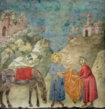 St. Francis Gives his Coat to a Stranger von Giotto di Bondone