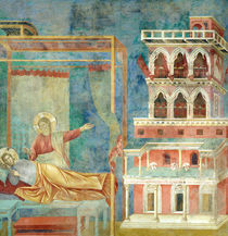 St. Francis Dreams of a Palace full of Weapons von Giotto di Bondone