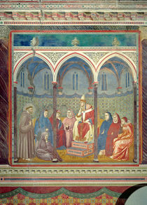 St. Francis Preaching a Sermon to Pope Honorius III von Giotto di Bondone