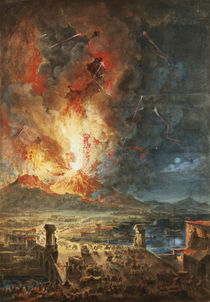 The Great Eruption of Mt. Vesuvius by Louis Jean Desprez