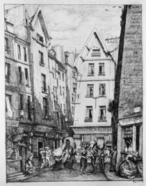 The Rue Pirouette, 1860 von Charles Meryon