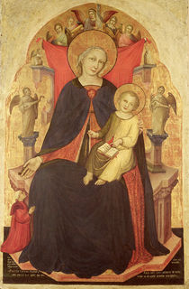 Madonna and Child Enthroned with the Donor Vulciano Belgarzone di Zara by Nicolo di Pietro