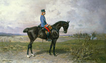 Emperor Franz Joseph I on his Austrian horse by Julius von Blaas