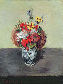 Flowers in a Delft vase, c.1873-75 by Paul Cezanne