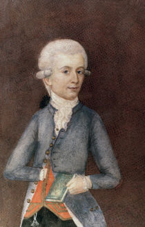 Wolfgang Amadeus Mozart, c.1780 by Johann Nepomuk della Croce