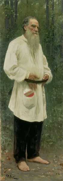 Portrait of Lev Tolstoy 1901 von Ilya Efimovich Repin