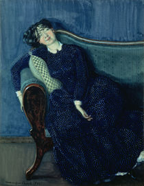 Sleeping woman in blue, 1903 von Konstantin Andreevic Somov