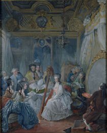 Marie Antoinette in her chamber at Versailles in 1777 von Jacques-Fabien Gautier d'Agoty