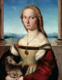 Portrait of a Lady with a Unicorn von Raphael