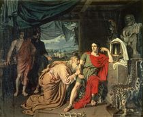 King Priam begging Achilles for the return of Hector's body by Aleksandr Andreevich Ivanov