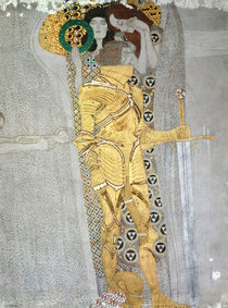 The Knight detail of the Beethoven Frieze by Gustav Klimt