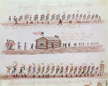 Three sketches depicting events in American history by Lewis Miller