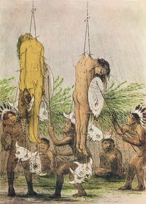 Mandan Indian initiation ceremony by George Catlin
