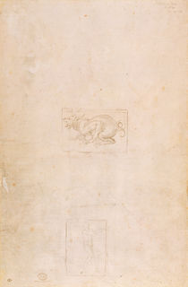 W.54 Study of a dragon von Michelangelo Buonarroti