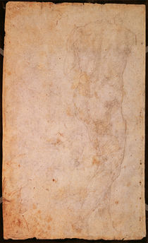 W.48 Sketch of a standing male nude von Michelangelo Buonarroti