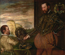 Scipio Clusone with a dwarf valet by Jacopo Robusti Tintoretto