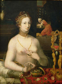 Woman at her Toilet, 1585-95 von Fontainebleau School