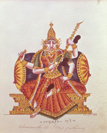 Saratheswathee, hindu goddess of learning by Indian School