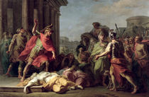 The Death of Lucretia, 1784 von Jerome Preudhomme