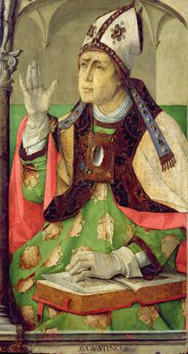 Portrait of St. Augustine, c.1475 von Joos van Gent