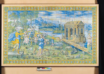 Tile depicting the Story of Noah: Embarking in the Ark by Masseot Abaquesne