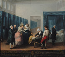 The Visit of Monsieur and Madame Necker to the Hopital de la Charite by French School