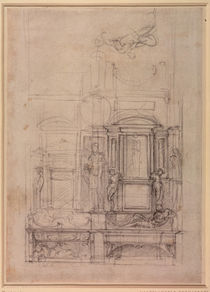 W.26r Design for the Medici Chapel in the church of San Lorenzo von Michelangelo Buonarroti