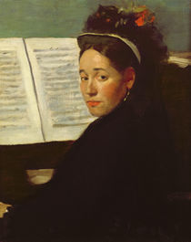 Mademoiselle Marie Dihau at the piano von Edgar Degas