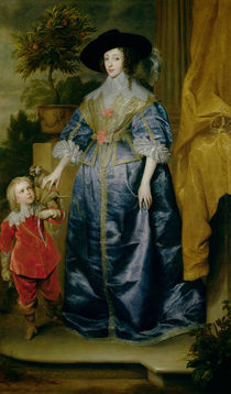 Queen Henrietta Maria and her dwarf Sir Jeffrey Hudson von Anthony van Dyck