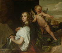 A Lady as Erminia, Attended by Cupid von Anthony van Dyck