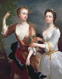 Martha and Teresa Blount, 1716 von Charles Jervas
