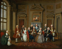 A Family in a Palladian Interior von Joseph Francis Nollekens