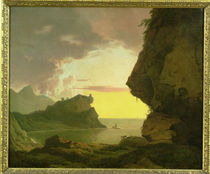 Sunset on the Coast near Naples von Joseph Wright of Derby