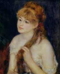 Young Woman Braiding her Hair by Pierre-Auguste Renoir