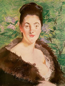 Woman in a fur coat by Edouard Manet