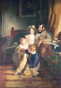 Rudolf von Arthaber with his Children Rudolf by Friedrich von Amerling
