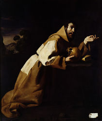 St. Francis in Meditation, 1639 by Francisco de Zurbaran
