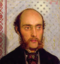 Portrait of William Michael Rossetti by Lamplight von Ford Madox Brown