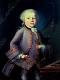 Wolfgang Amadeus Mozart , 1763 by Peter Anton Lorenzoni