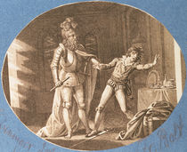 Don Giovanni and the statue of the Commandantore that has come to life von Austrian School