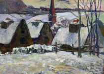 Breton village under snow, 1894 by Paul Gauguin