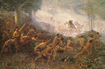 The Shooting of General Braddock at Fort Duquesne by Edwin Willard Deming
