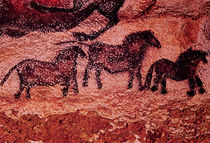 Rock painting of tarpans , c.17000 BC von Prehistoric