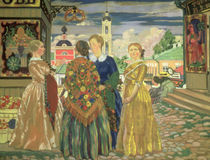 Merchant Women von Boris Mihajlovic Kustodiev