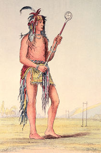 Sioux ball player Ah-No-Je-Nange by George Catlin