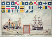 Nelson's signal at Trafalgar in 1805 by Walter William May