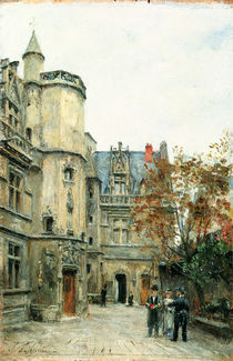 The Courtyard of the Museum of Cluny von Stanislas Victor Edouard Lepine