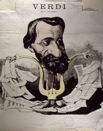 Giuseppe Verdi , caricature by Georges Labadie Pilotell