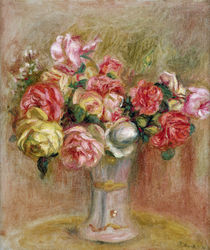 Roses in a Sevres vase by Pierre-Auguste Renoir